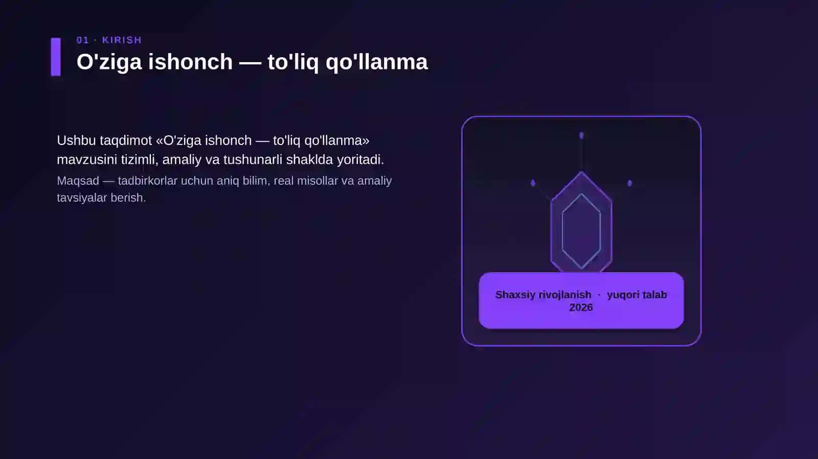 O'ziga ishonch — to'liq qo'llanma 3