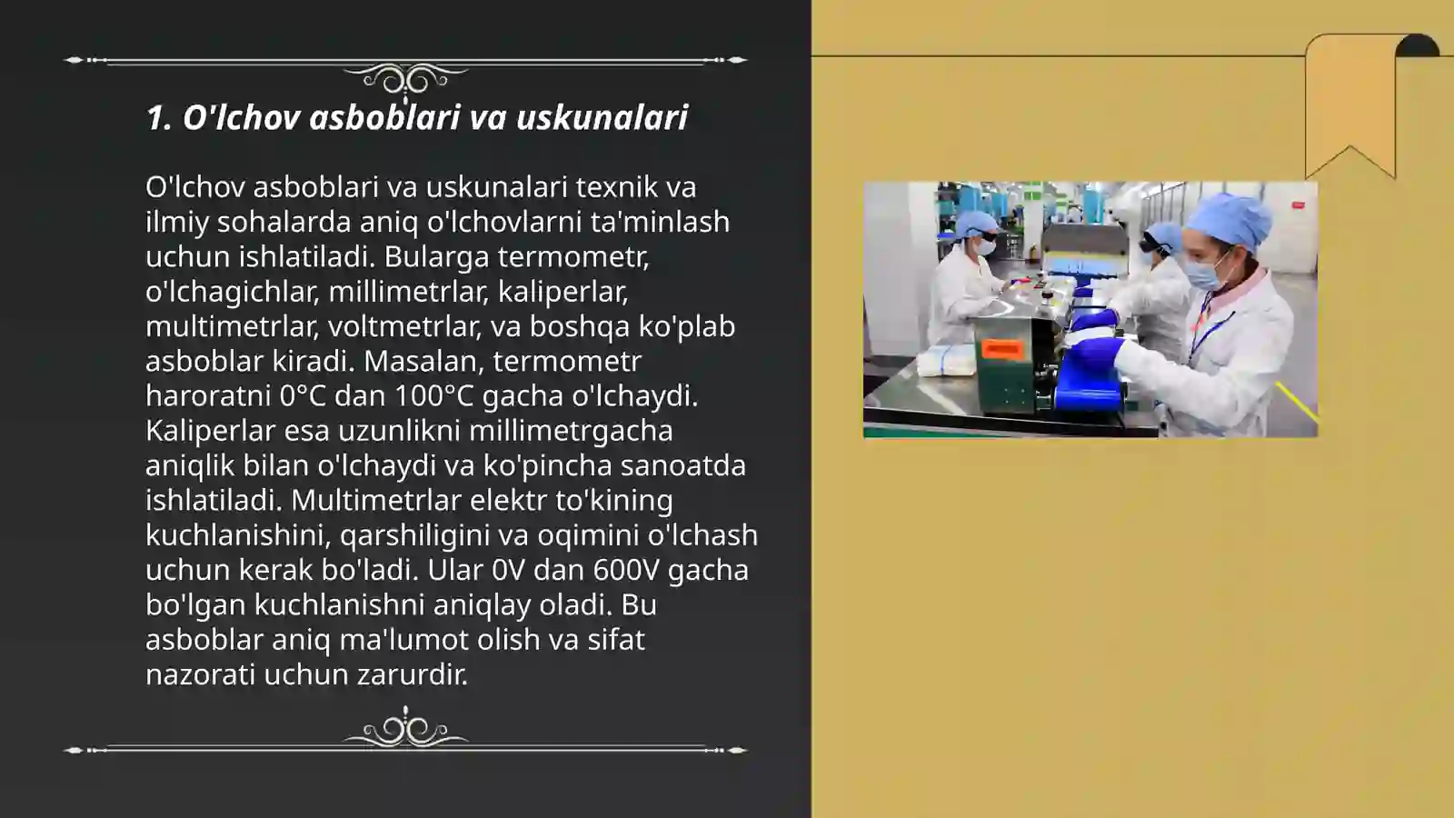 O'lchov asboblari va uskunalari 3