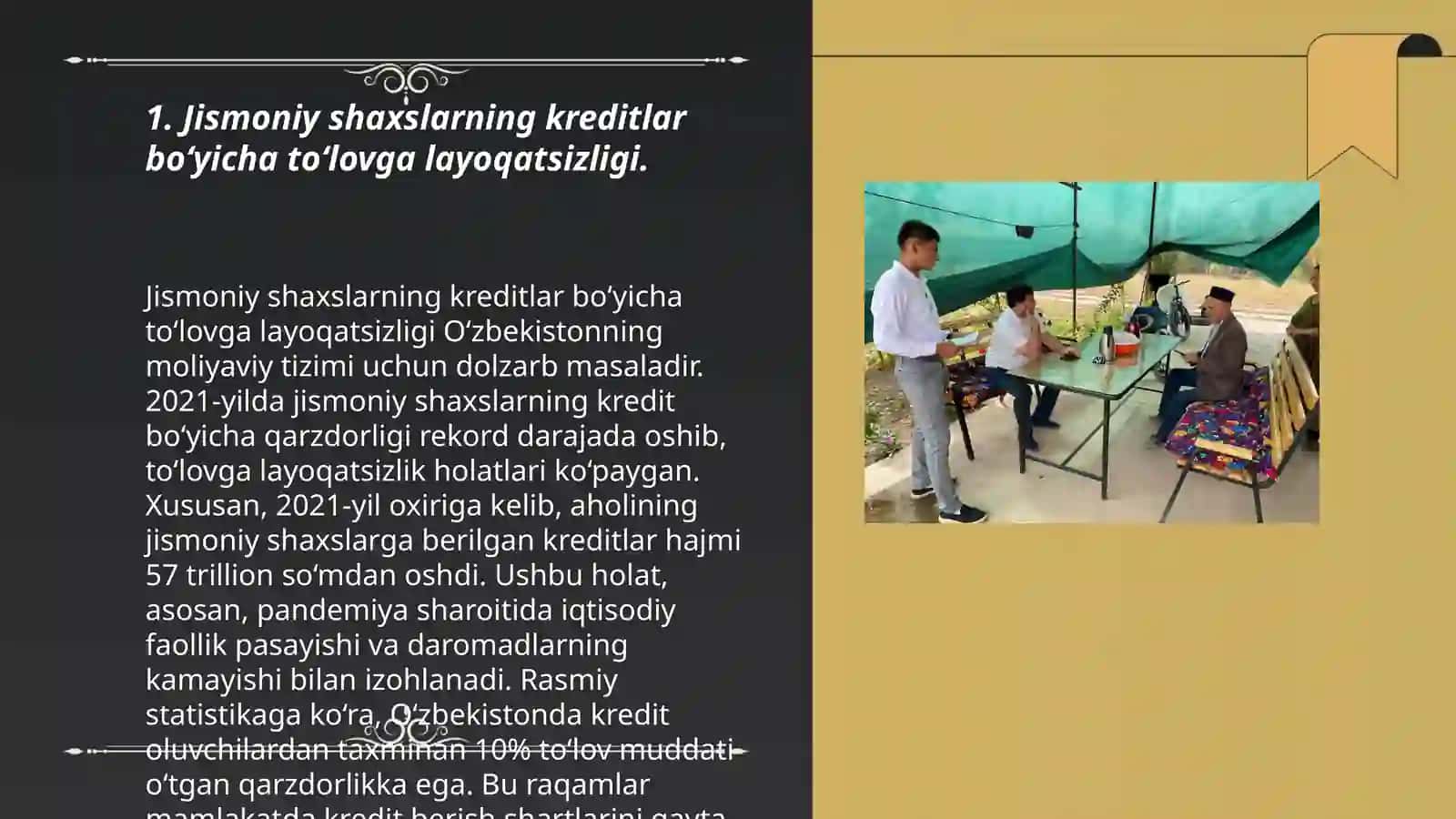 Xalq Banki Jismoniy shaxslarning muommoli kreditlar bilan ishlash bo‘limi 3