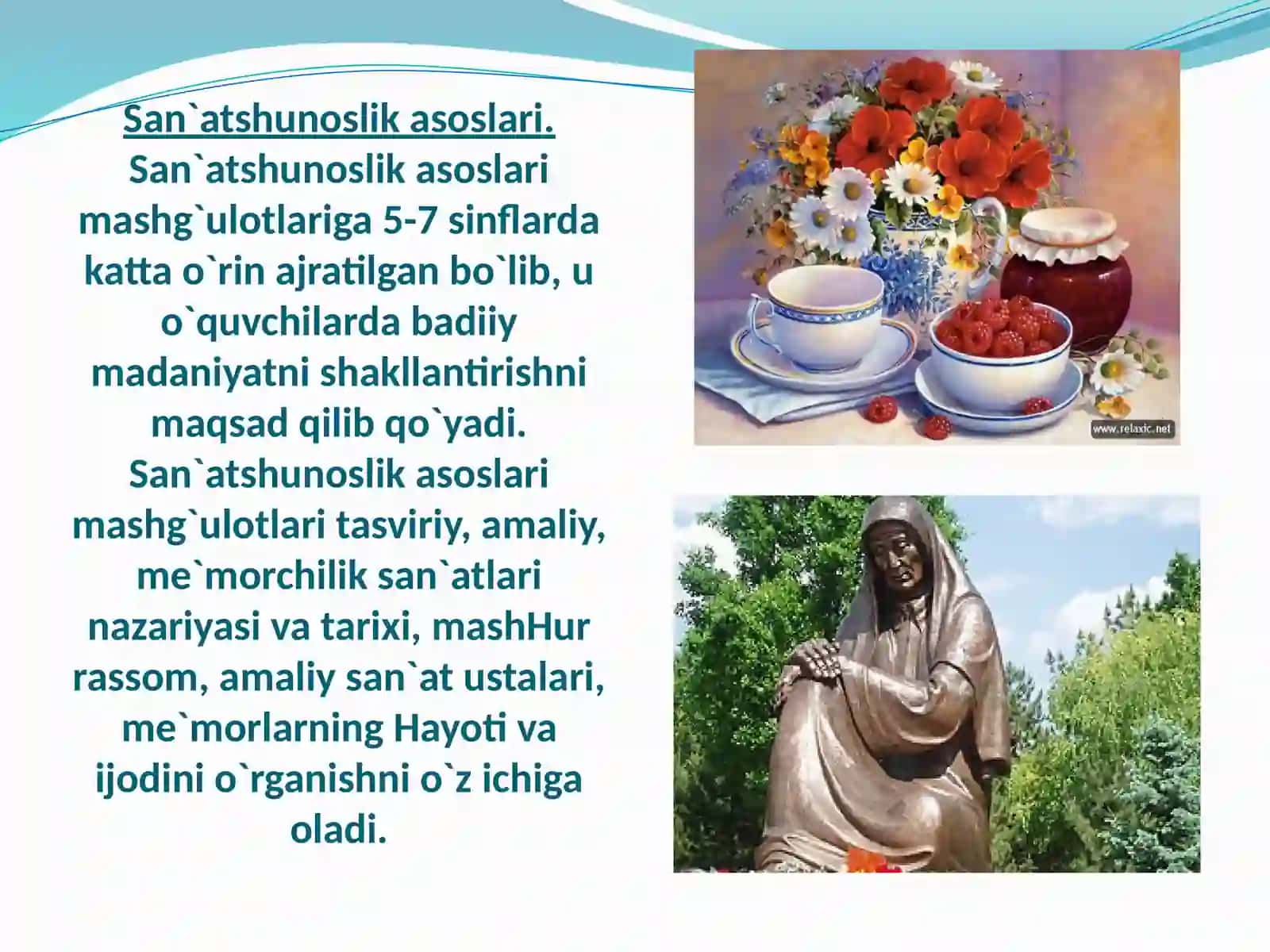 5-7- SINFLARDA TASVIRIY SAN`ATNI O`QITISH METODIKASI.pptx 3