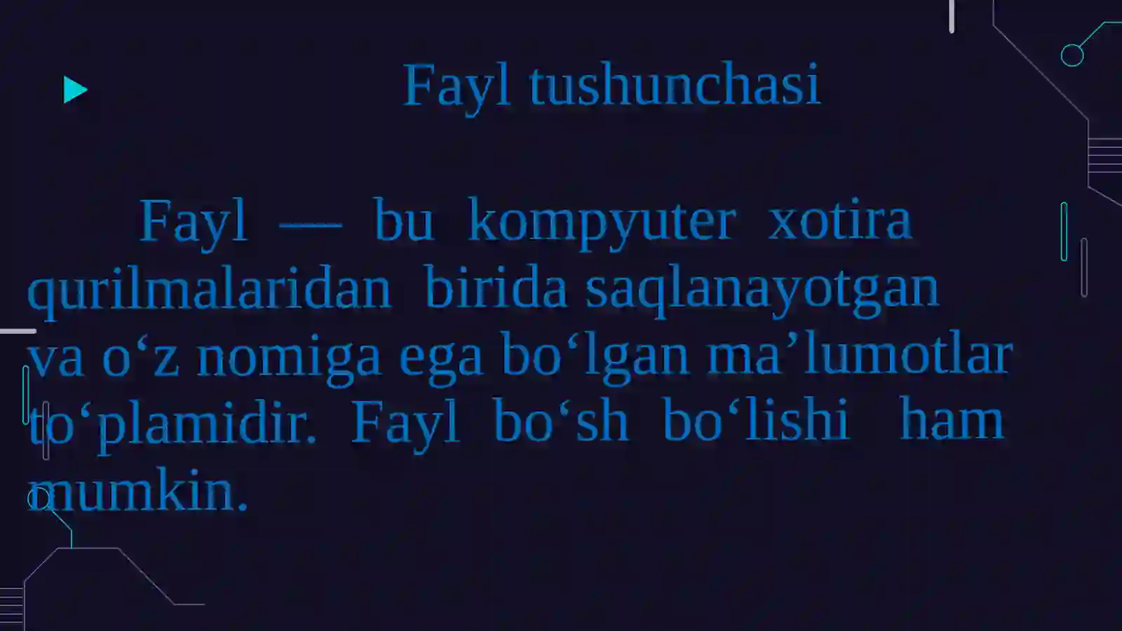 Filesystems haqida tushuncha 3