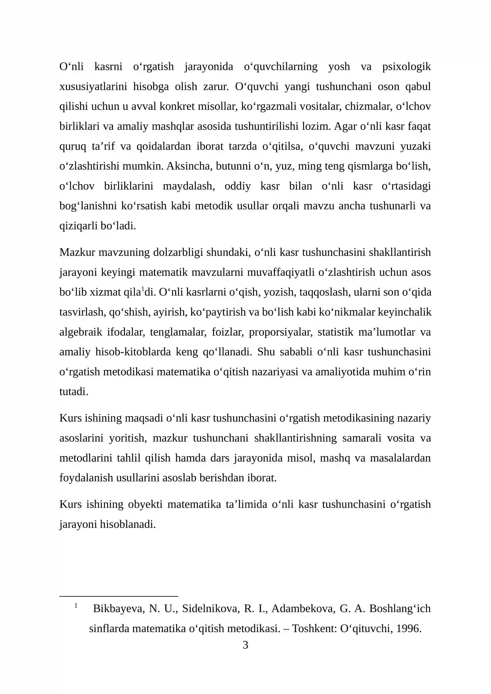 O‘NLI KASR TUSHUNCHASINI O‘RGATISH METODIKASI 3