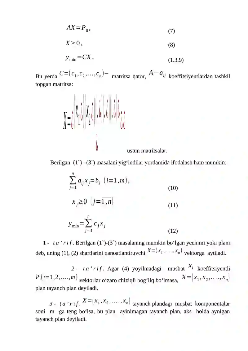 Chiziqli Programmalash 3