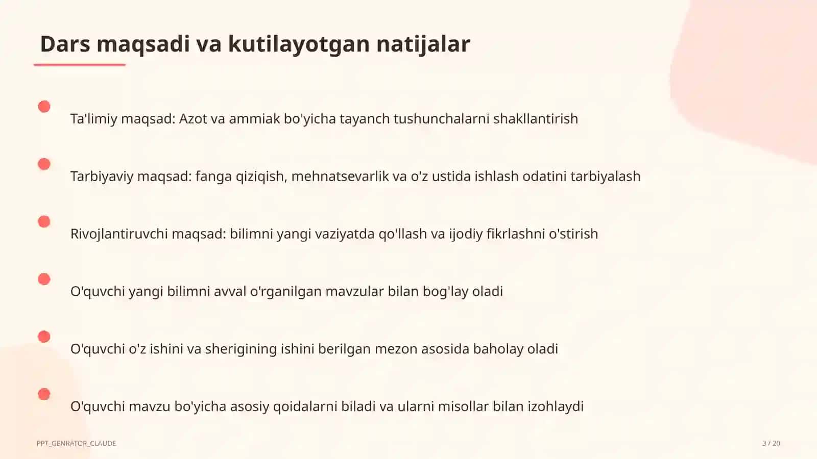 Azot va ammiak (9-sinf) 3