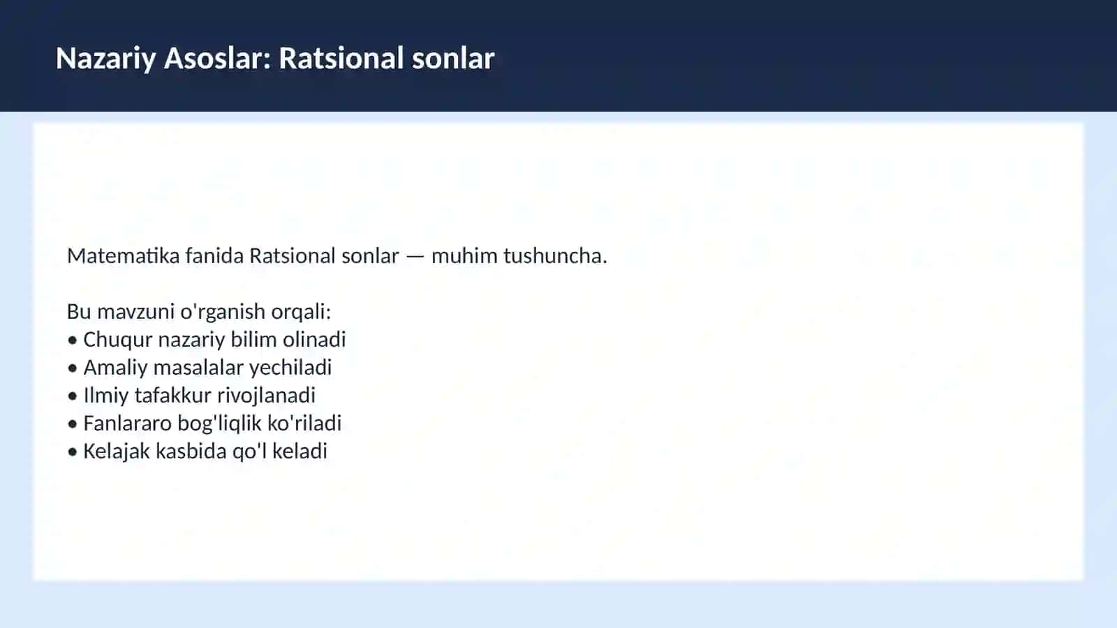 Sonlar nazariyasi 3