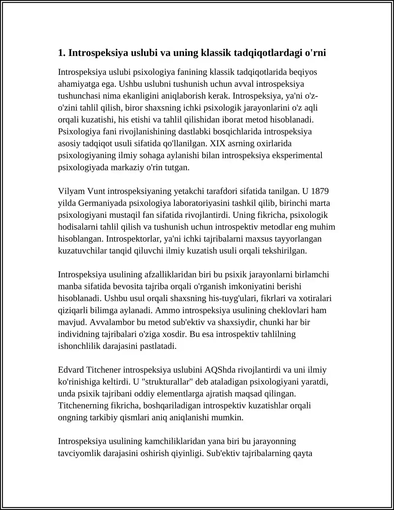 PSIXOLOGIYA FANINING KLASSIK TADQIQOTLARIDA METODIK USLUBLAR 3