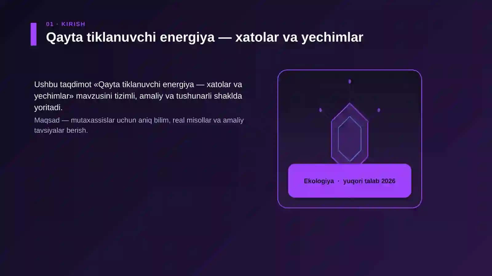 Qayta tiklanuvchi energiya — xatolar va yechimlar 3