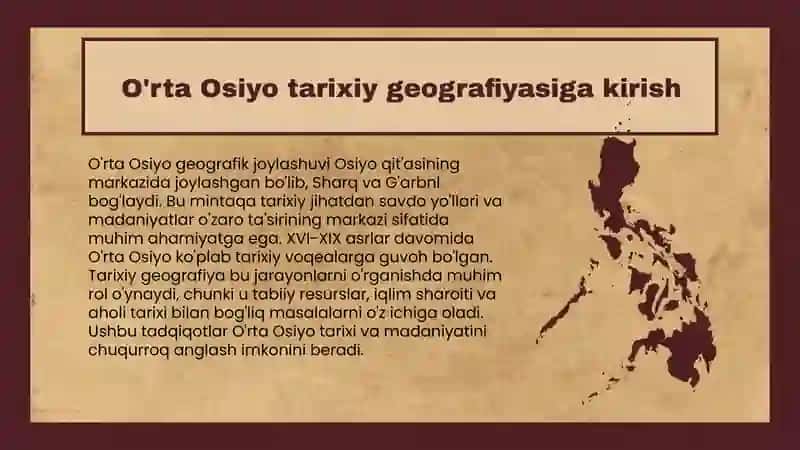 XVI-XIX asrning birinchi yarmida O'rta Osiyo haqida tarixiy geografik tadqiqotlar 3