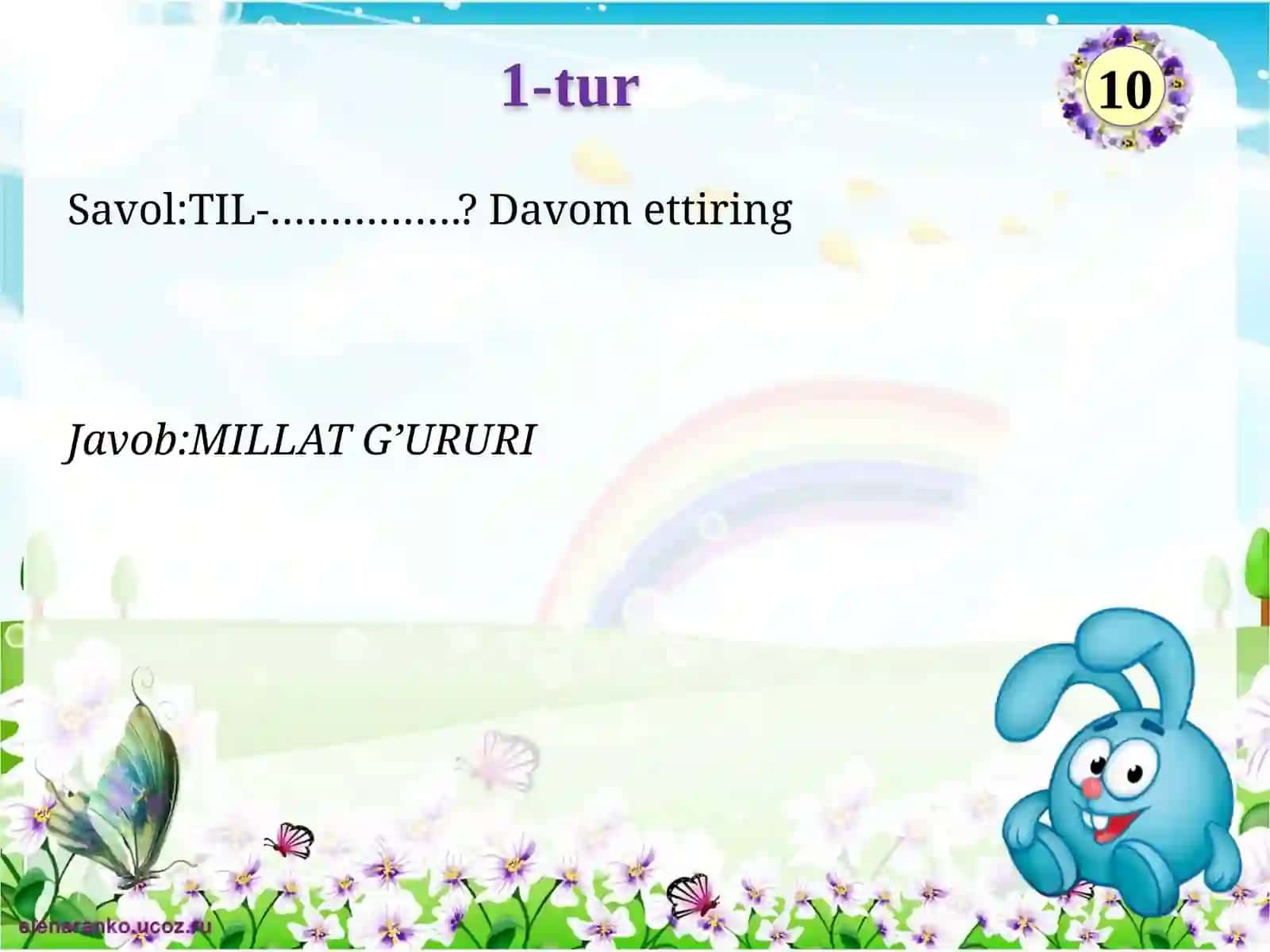 O'ZBEK TILI DAVLAT TILI O'YIN 3