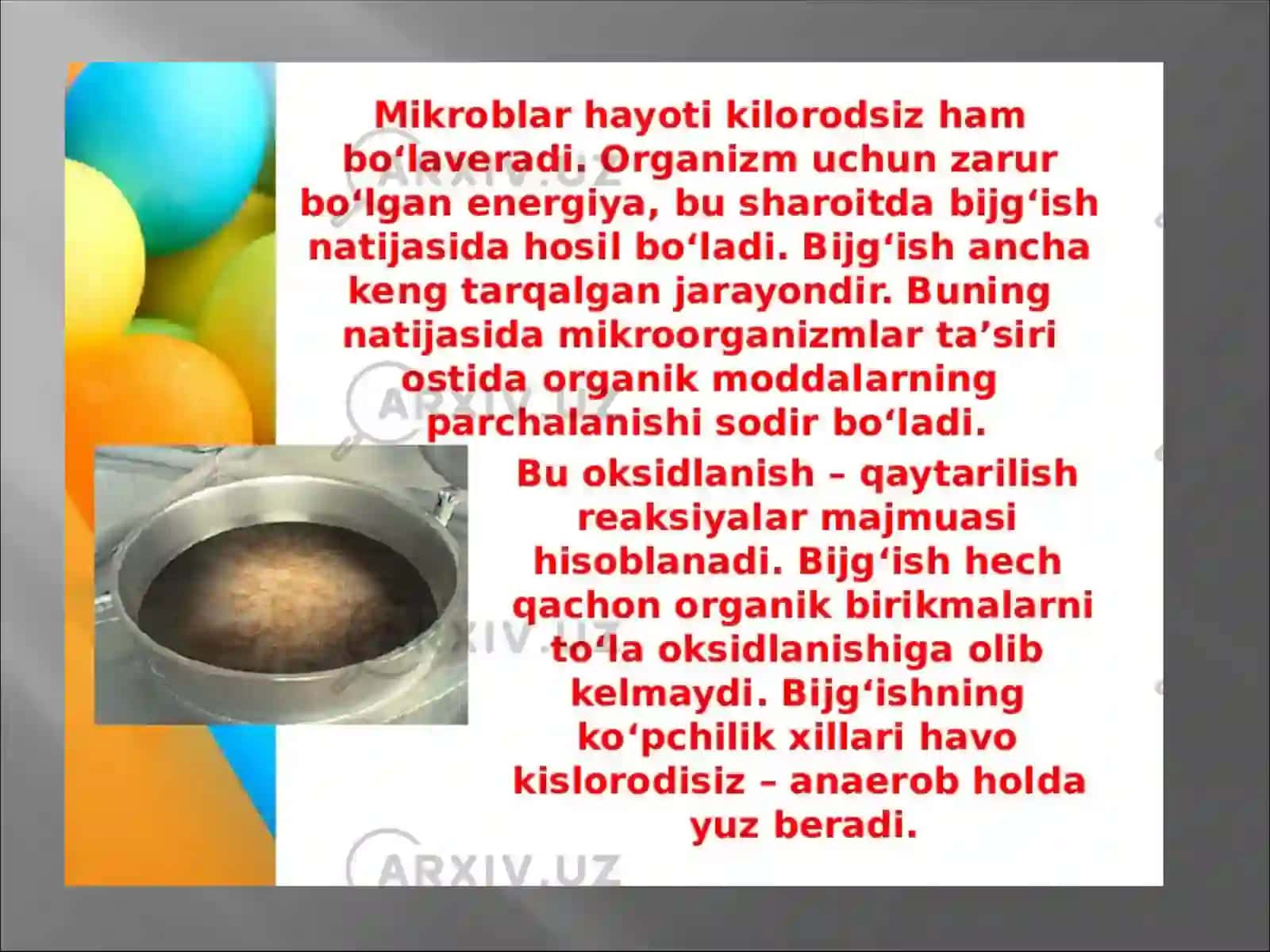 Yog‘ kislotali va atseton butilli bijg‘ish 3