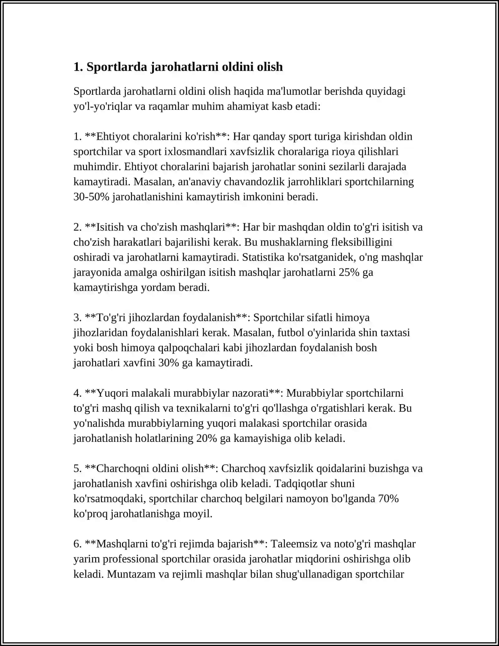 SPORTDA PEDAGOG SHIFOKOR NAZORATINI OʻTKAZISH 3