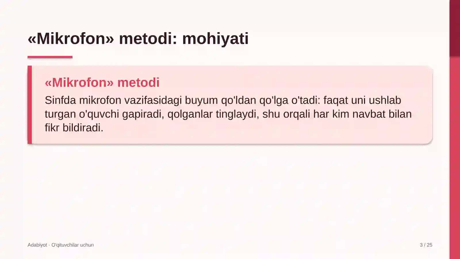 adabiyot darslarida mikrofon metodidan foydalanish 9362 3