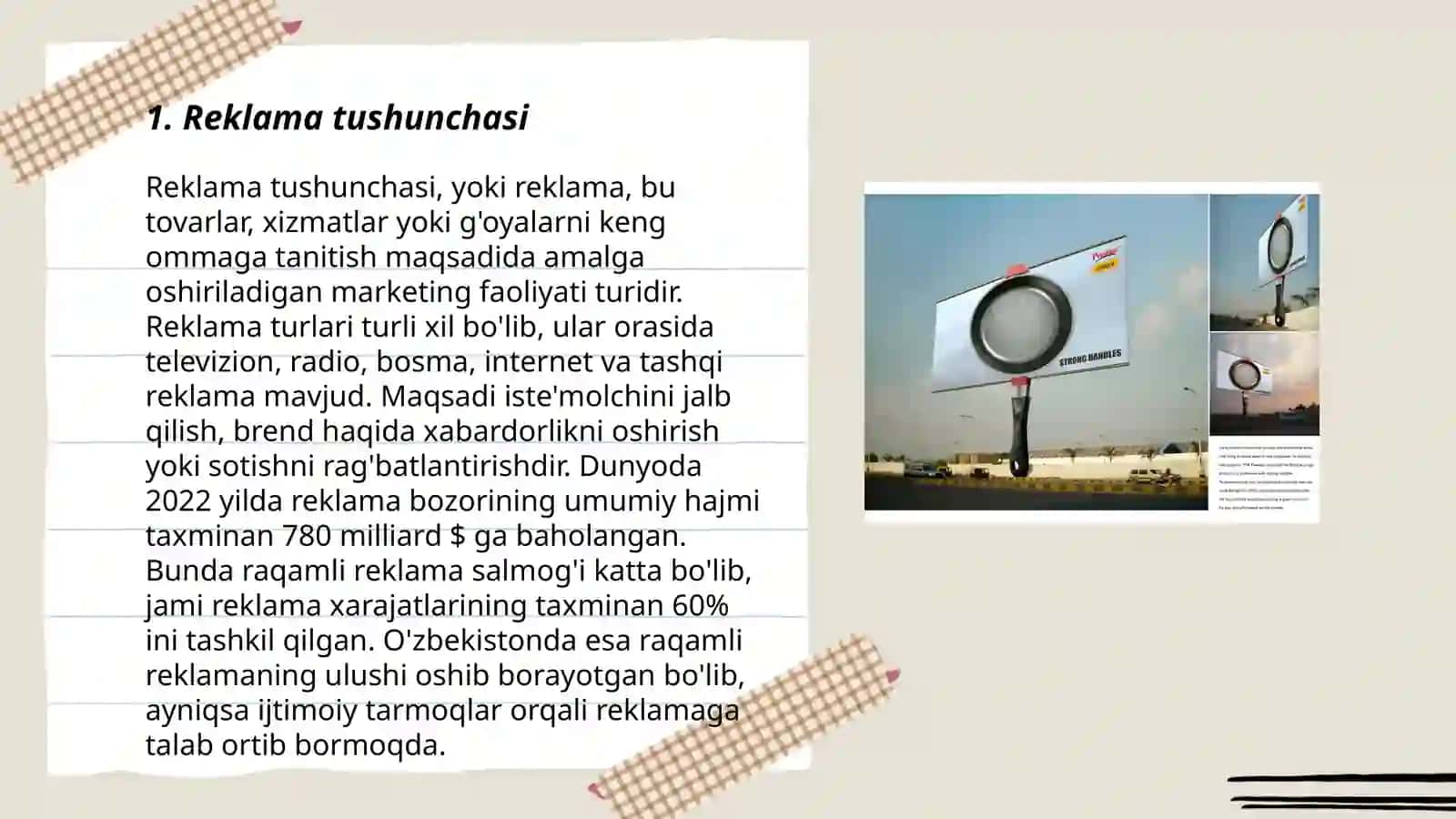 Reklama va reklama matnlariga qoʻyiladigan talablar 3
