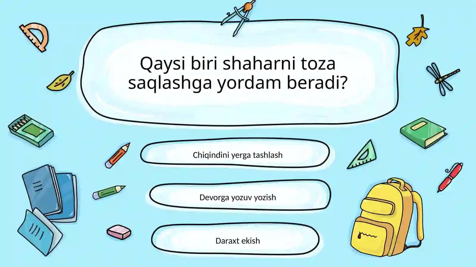 O‘yin Tarzidagi Savol-Javob: “Boqiy Shaharni Quramiz!” 3