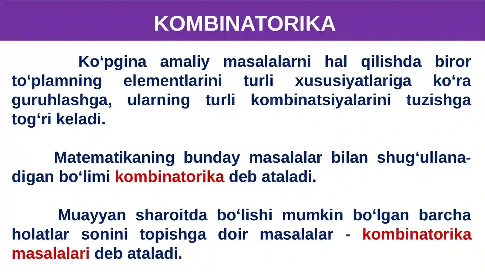 2-dars. Kombinatorika elementlari 3