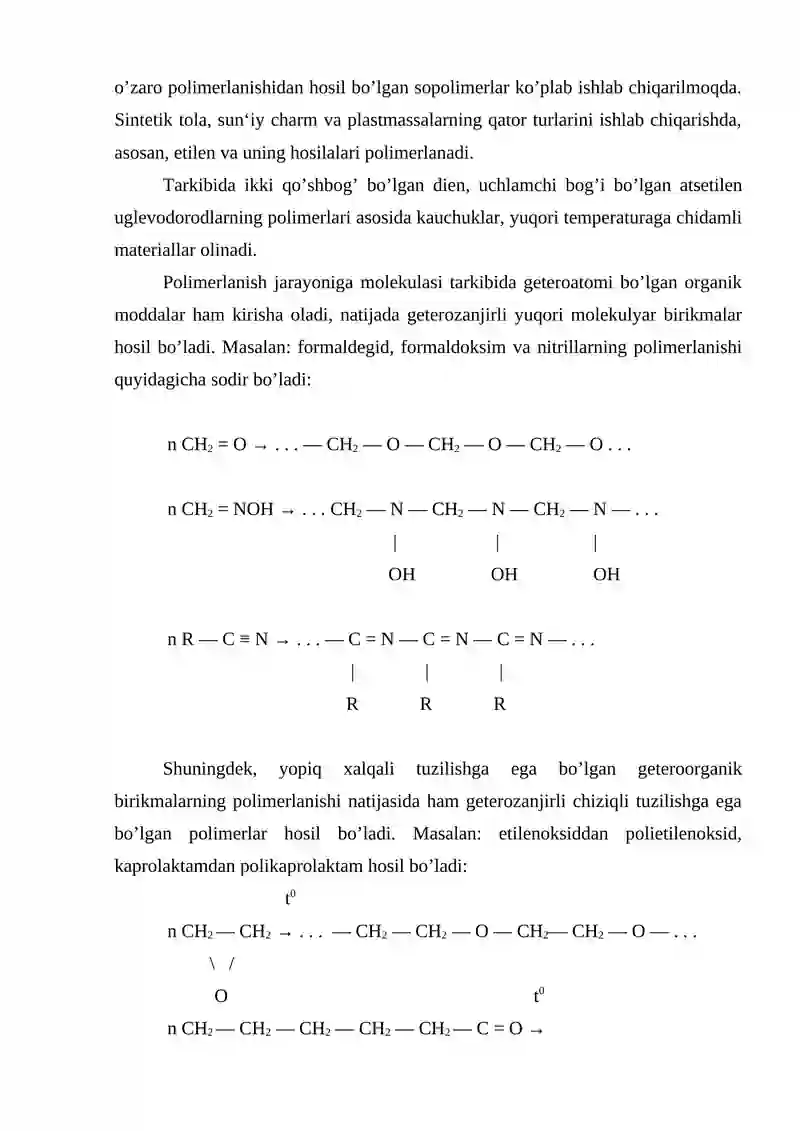 Sopolimerlanish reaksiyalari 3