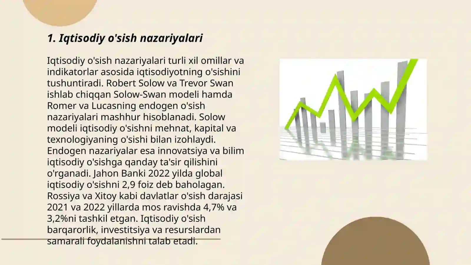 Iqtisodiy o'sish nazariyalari 3