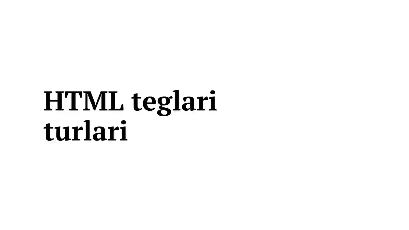 HTML teglar 3