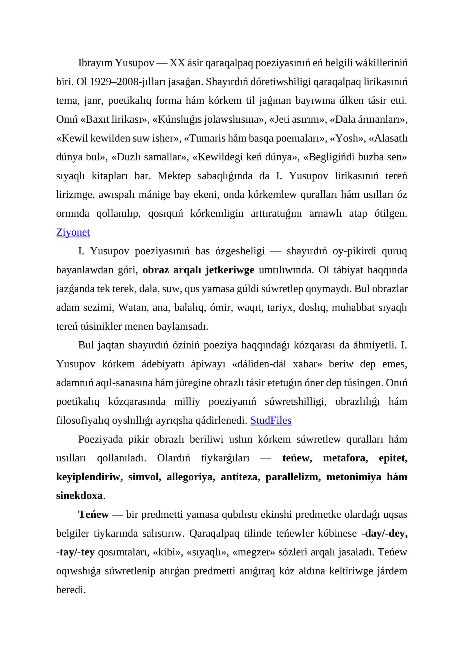 ÓZBEKISTAN RESPUBLIKASI JOQARI BILIMLENDIRIW ILIM HÁM INNOVACIYALAR MINISTRLIGI BERDAQ ATINDAĠI QARAQALPAQ MAMLEKETLIK UNIVERSITETI QARAQALPAQ FILOLOGIYASI 3