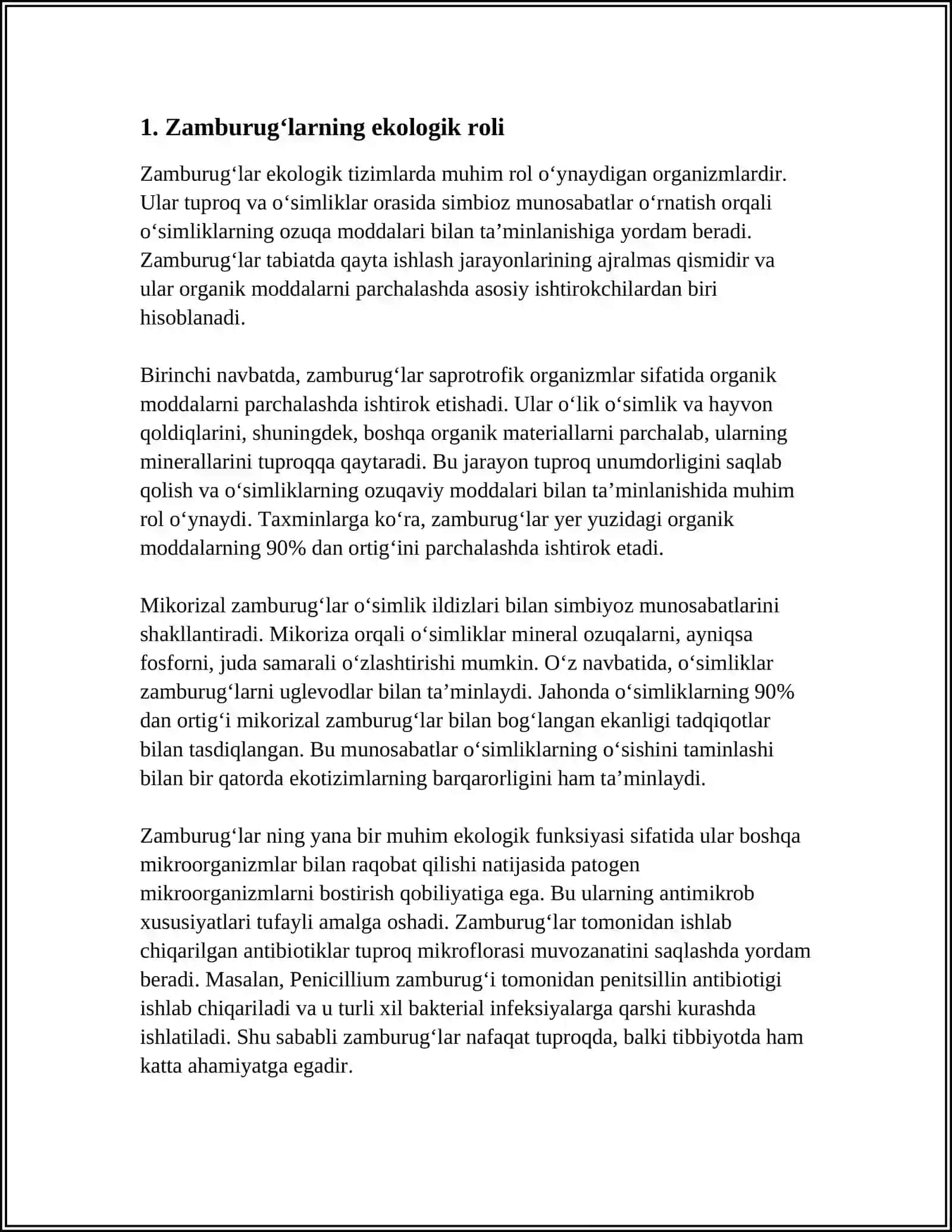 ZAMBURUGʻLARNING EKOSISTEMADAGI OʻRNI 3