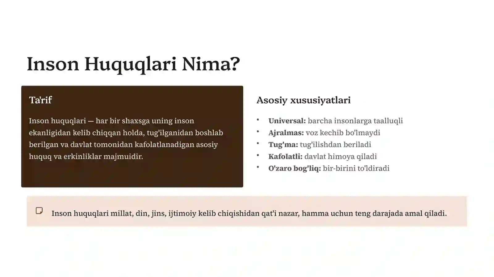 Jamiyatda Inson Huquqlarining O'rni 3
