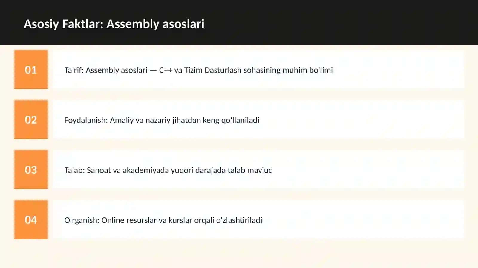 Assembly asoslari 3