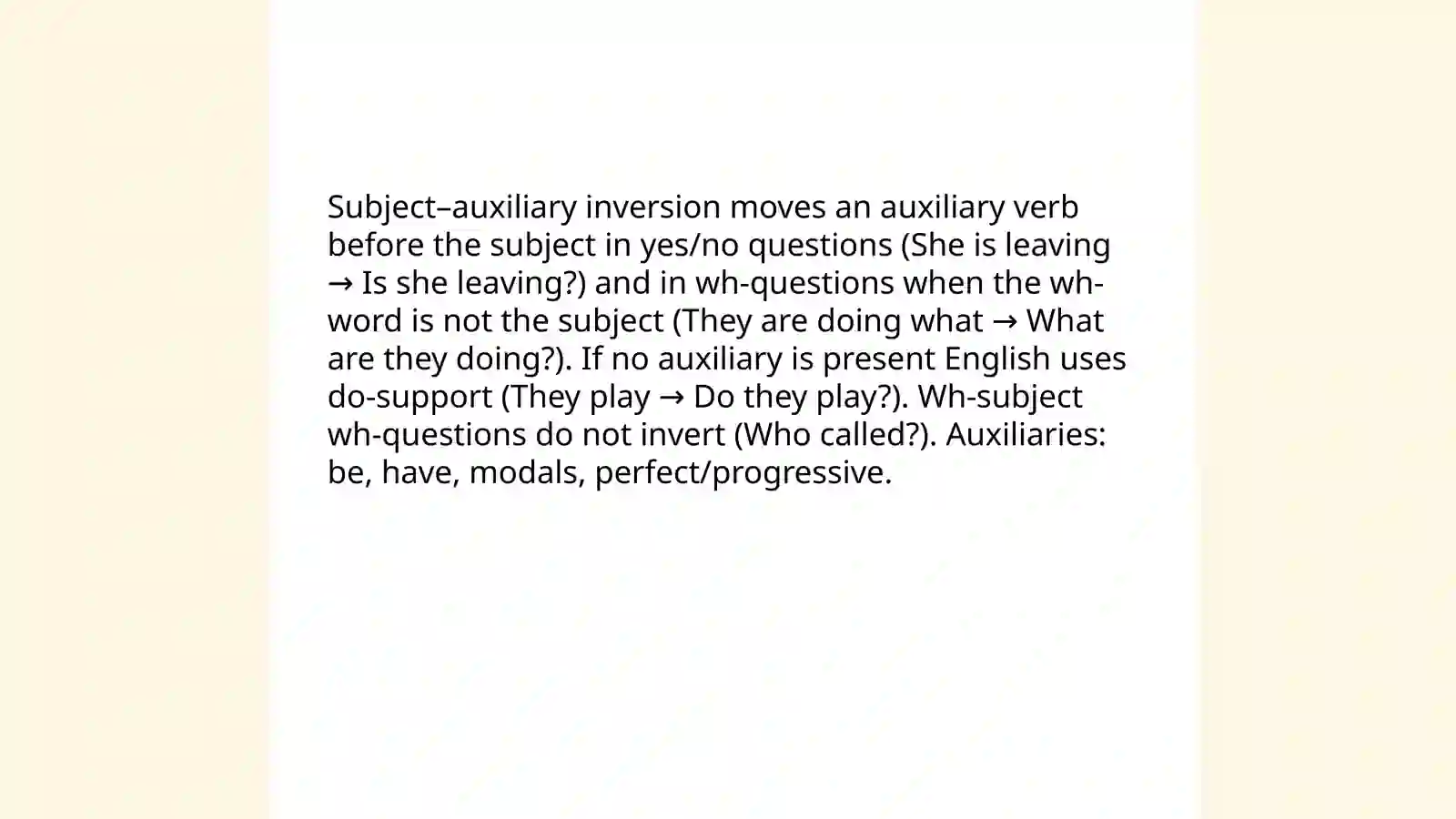 Inversion in linguistics 3
