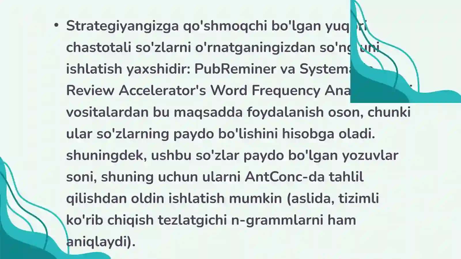 AntConc ilovasi yordamida badiiy asarlardagi barqaror birliklar bazasini shakllantirish (2) 3