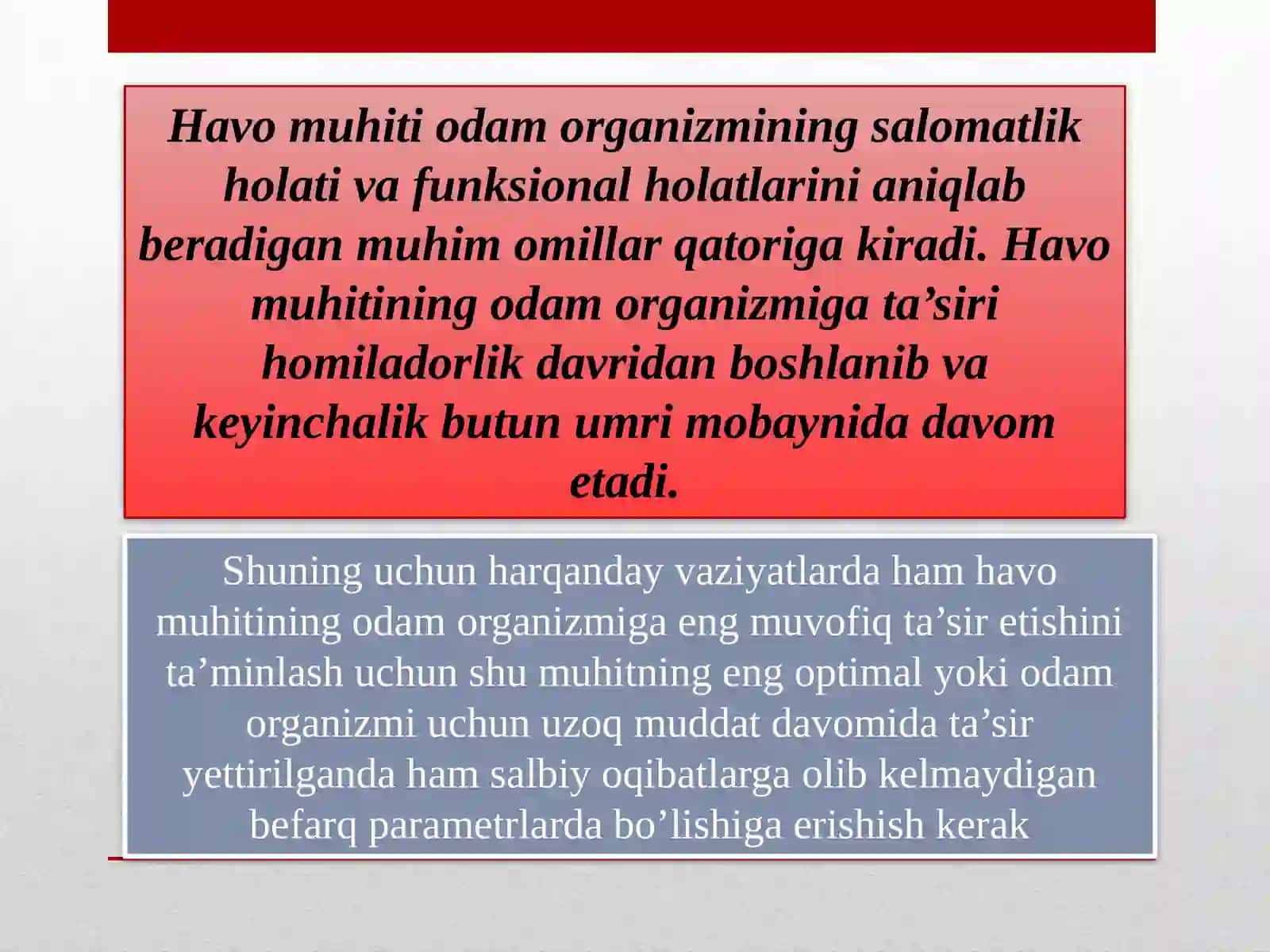 Gigiyena, harbiygigiyena. Tibbiy ekologiya fanidan 3
