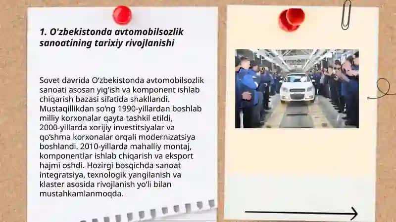 O'zbekistonda avtomobilsozlik sanoatining rivojlanishi 3