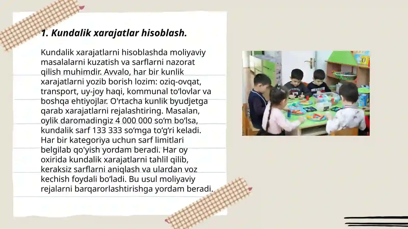 Maktabga tayyorlov guruhida matematika mashgʻulotlarini kundalik turmush bilan bogʻlash orqali amalga oshirish yoʻllari 3