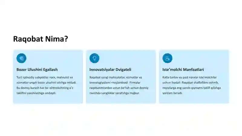 Raqobat va Monopoliya: Bozor Tuzilmalari va Iqtisodiy Ta’siri 3