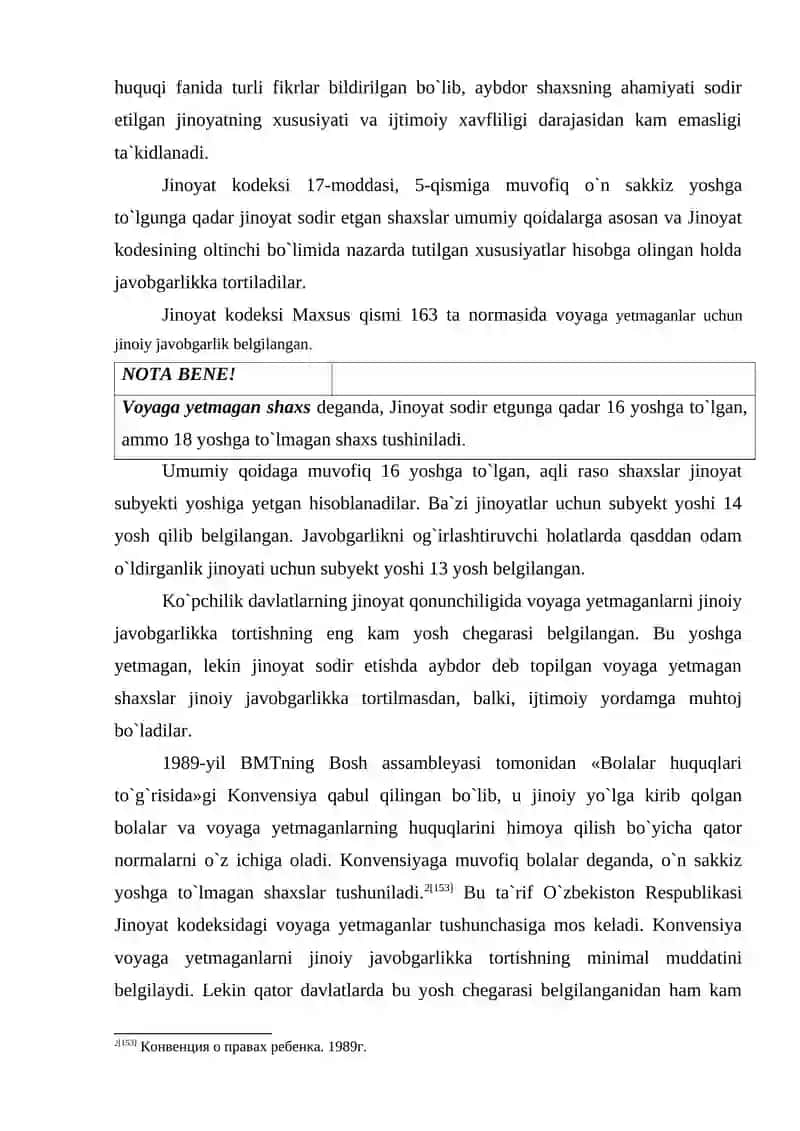 Voyaga Yetmaganlar Javobgarligini O'ziga Xos Xususiyatlari 3