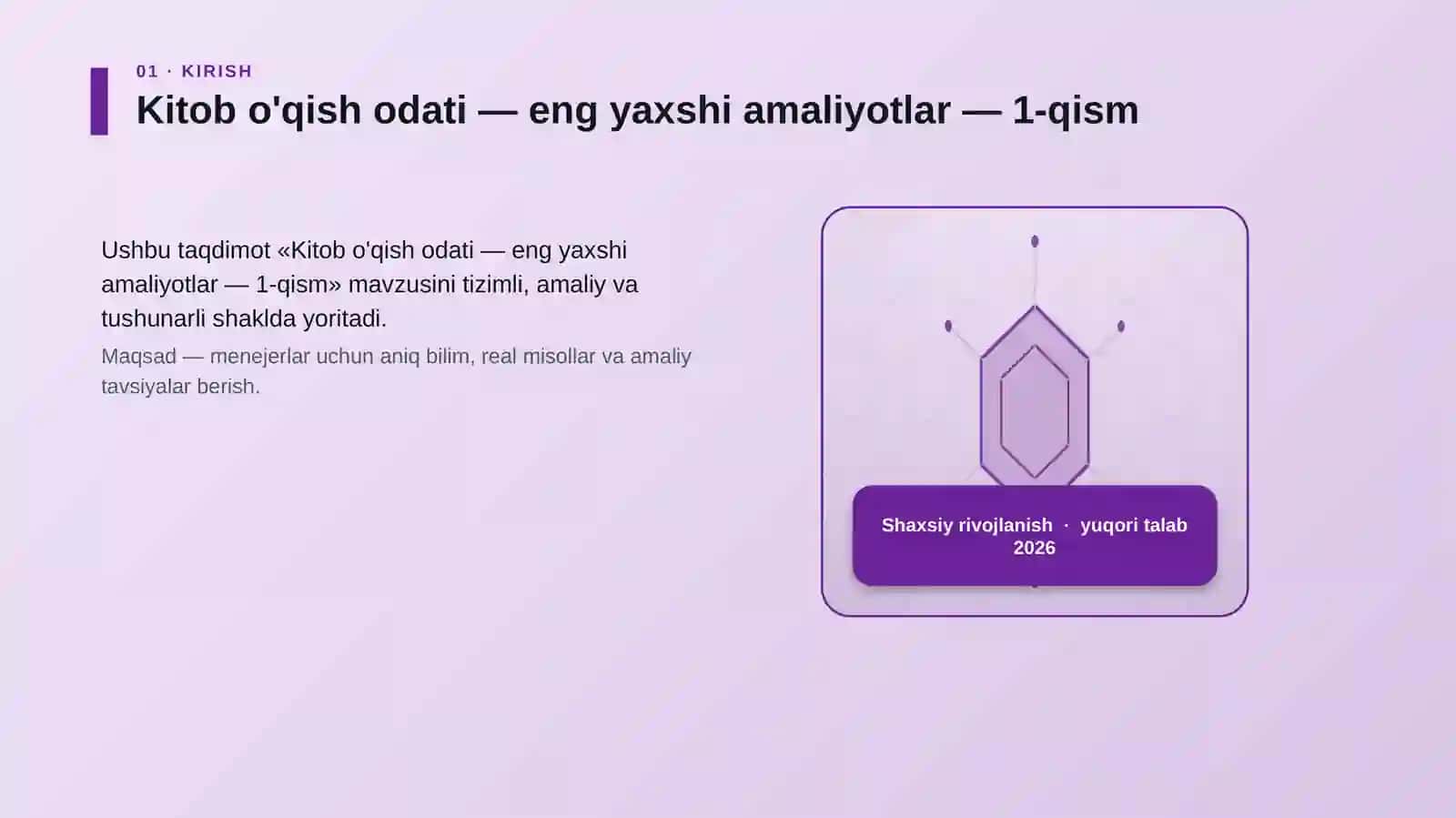 Kitob o'qish odati — eng yaxshi amaliyotlar — 1-qism 3