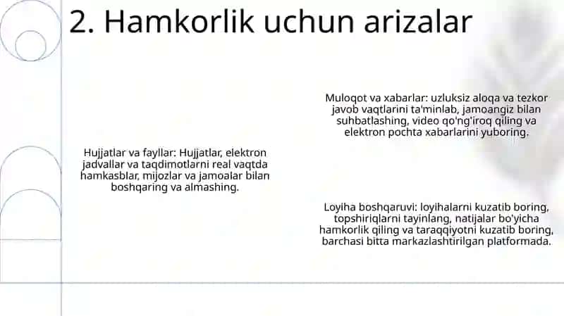 Biznesda Qo'Llaniladigan Amaliy Dasturlar 3
