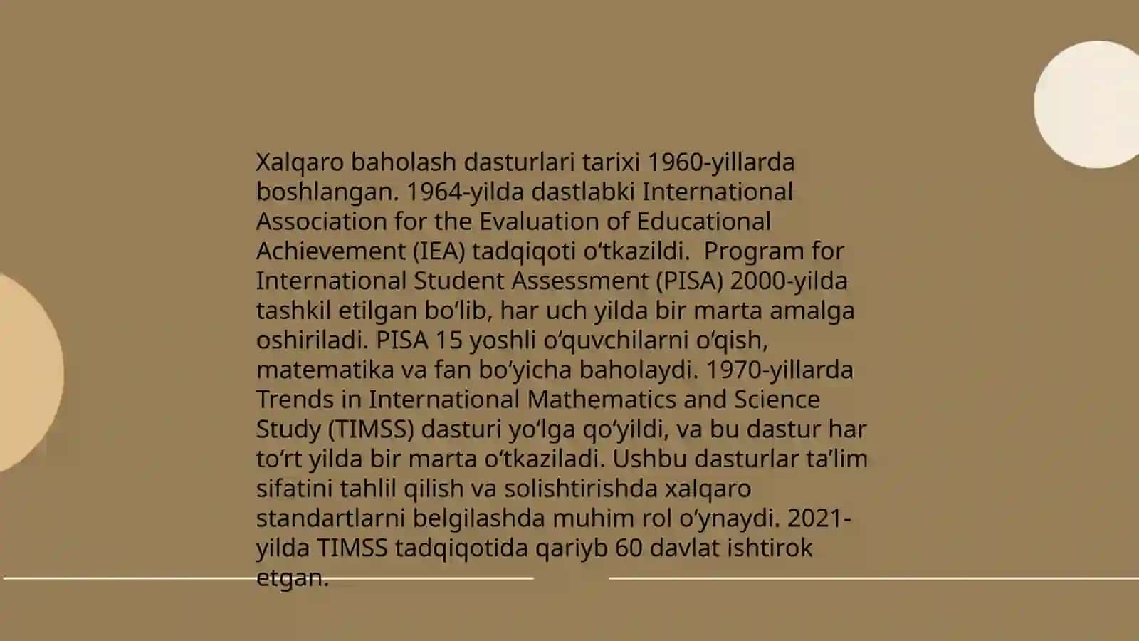 Xalqaro Baholash Dasturlari 3