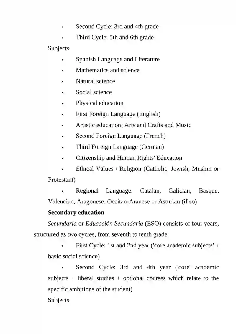 Education System in Spain 3