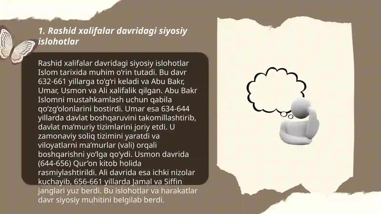 Rashid xalifalar hukmronligi davridagi islohotlarning ahamiyati 3