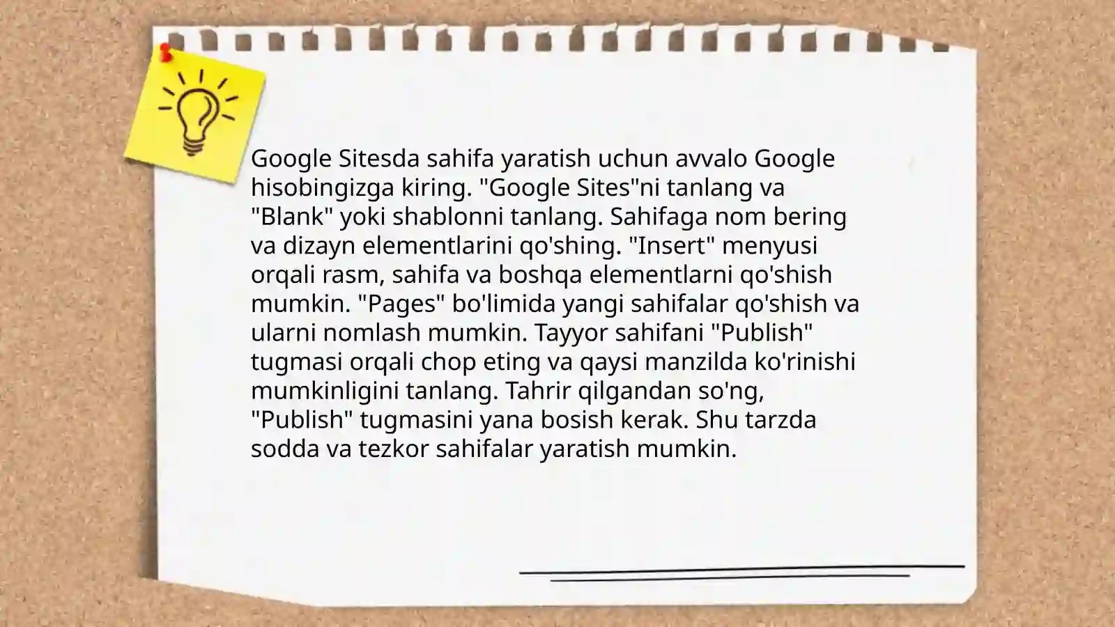 Google Sitesda sahifa yaratish 3