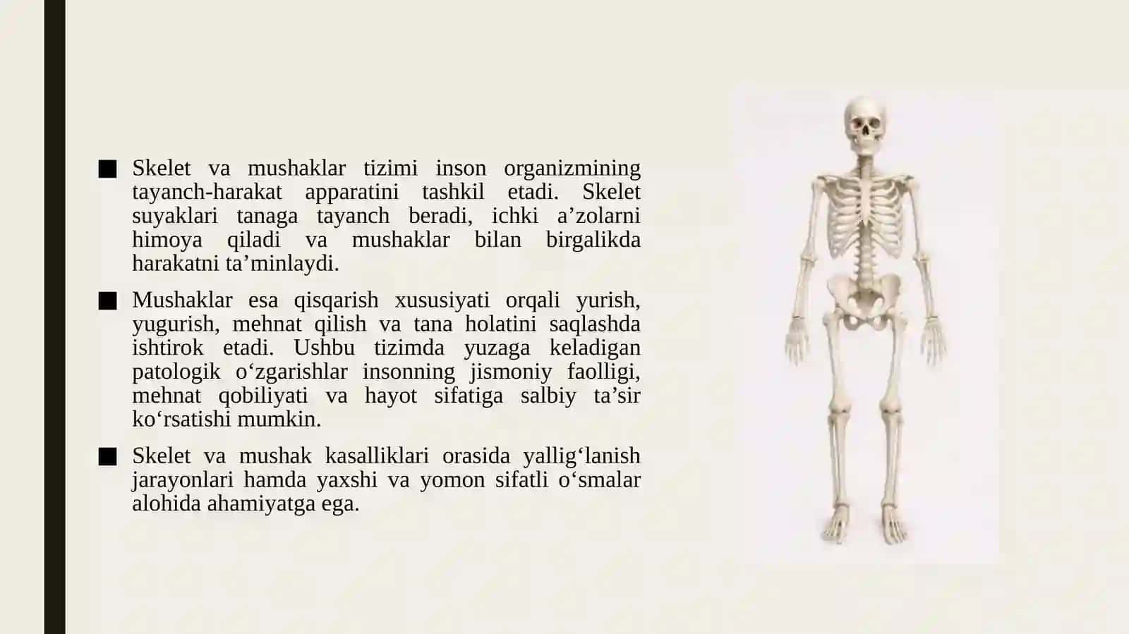Skelet, mushaklari patologiyasini yallig‘lanish va o‘sma kasalliklarini taxlil qilish. 3