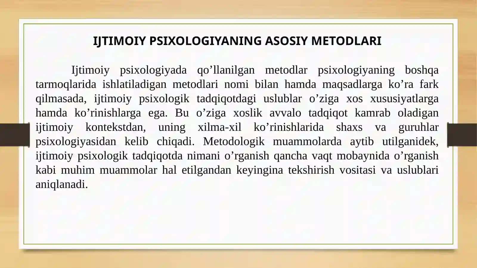Ijtimoiy psixalogiya metodlar to'g'risida 3