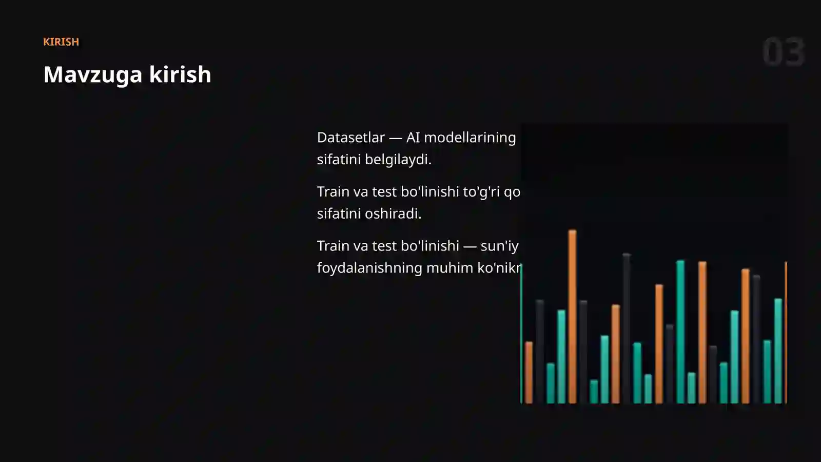 Datasetlar VA MA'LUMOT 3