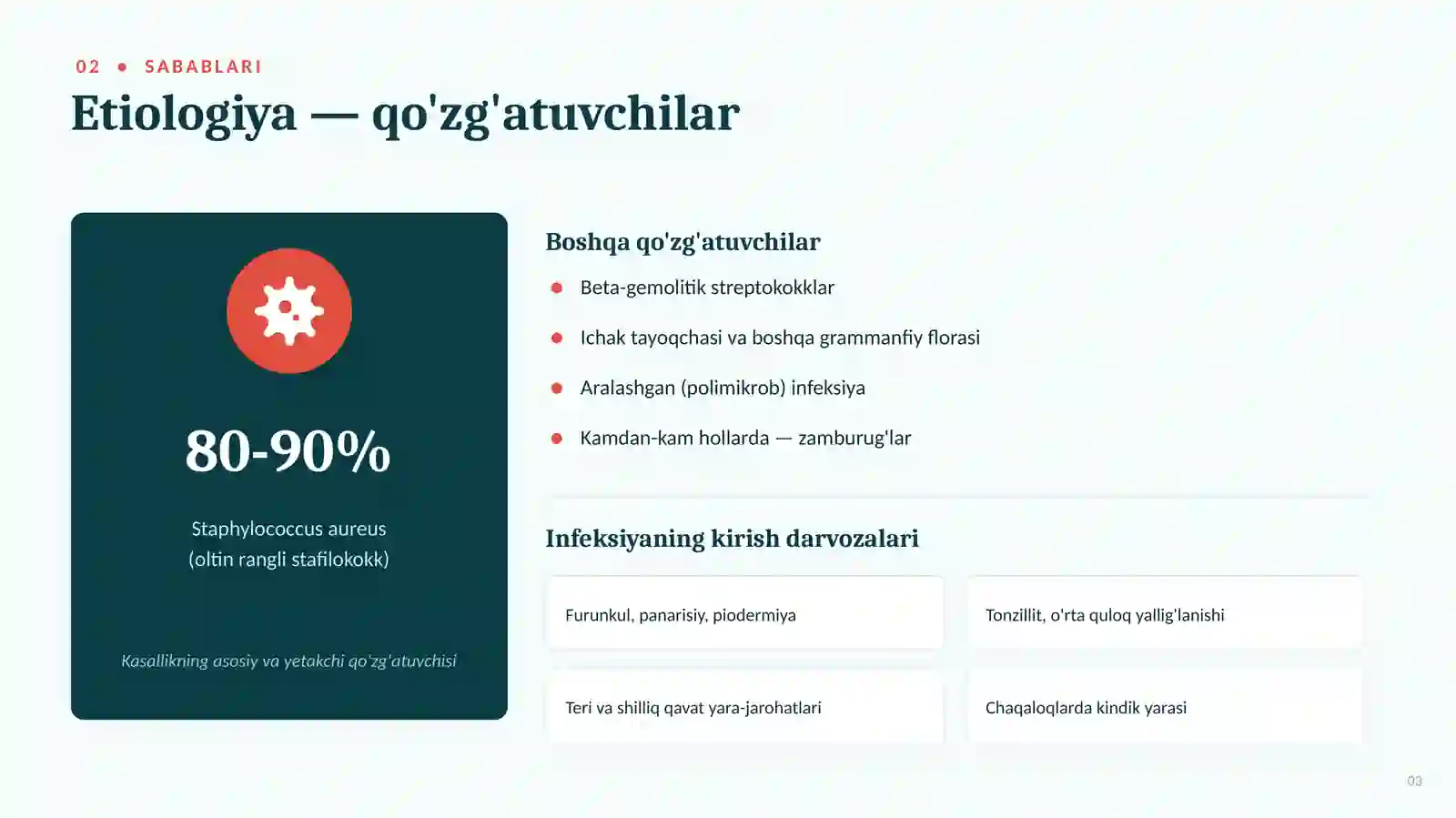 GEMATOGEN OSTEOMIYELIT | SABABLARI, KLINIKASI, DIAGNOSTIKASI VA DAVOLASHI — 15 SLAYDLI TIBBIY TAQDIM 3