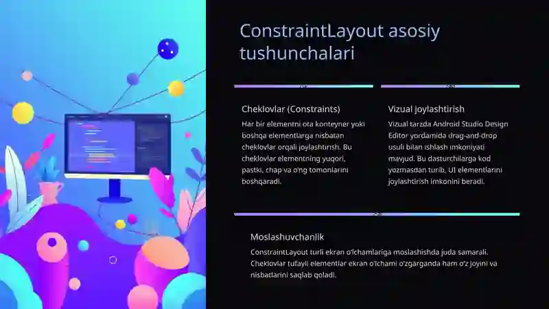 ConstraintLayout Android Studioda 3