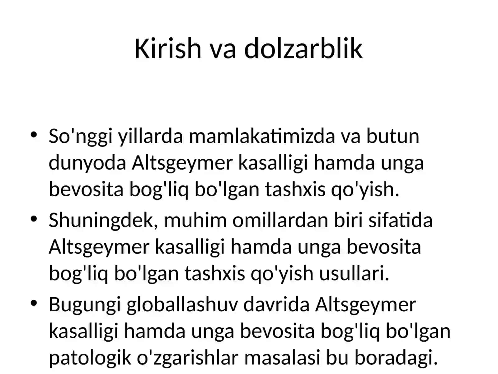 ALTSGEYMER KASALLIGI TAQDIMOTI 3