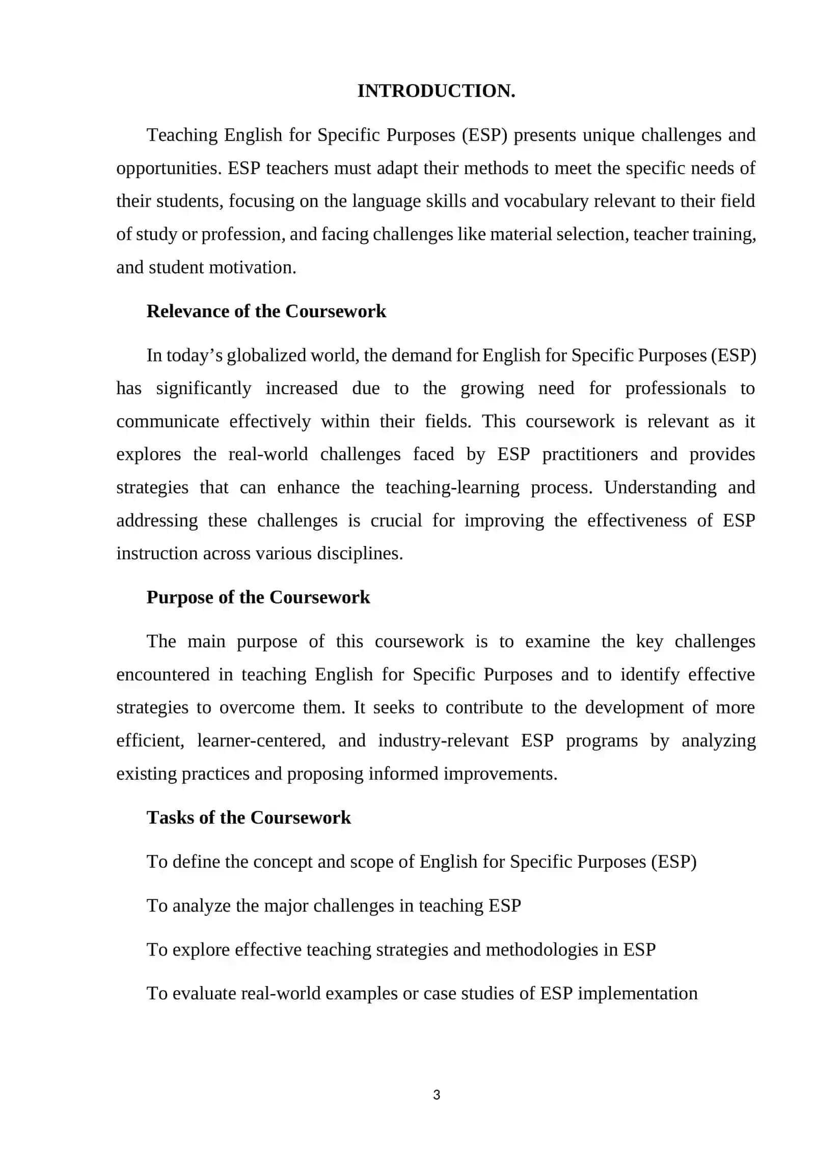 CHALLENGES AND STRATEGIES IN TEACHING ENGLISH FOR SPECIFIC PURPOSES(ESP) 3