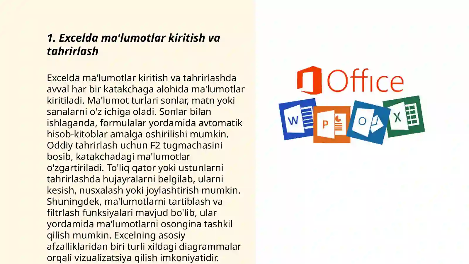 MS Excel da varoqlar bilan ishlash 3