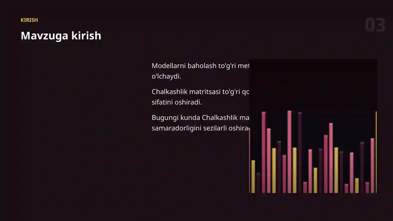 MODELLARNI BAHOLASH 3