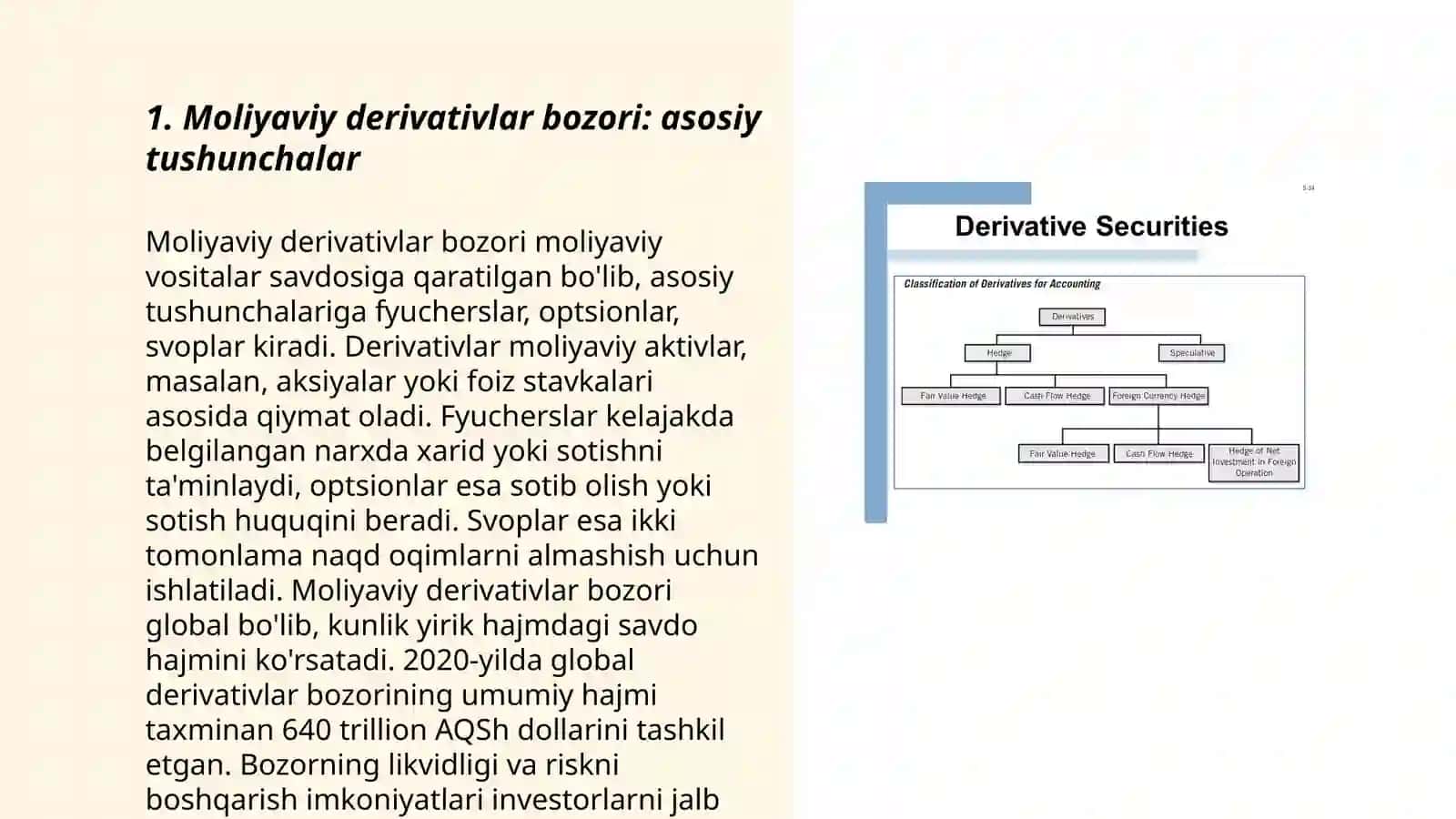 Moliyaviy derivativlar bozori: asosiy tushunchalar 3