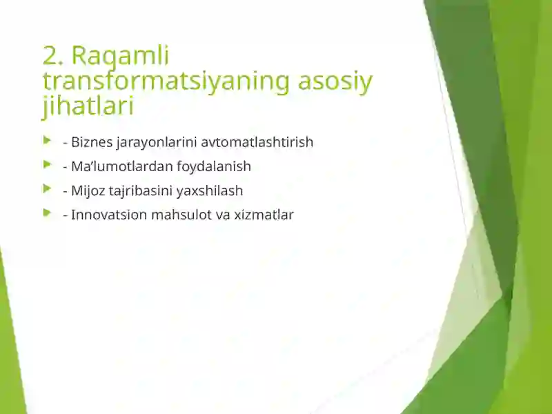 RAQAMLI TRANSFORMATSIYA 3